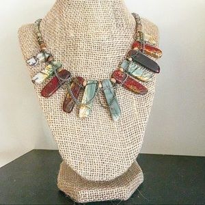 handmade statement necklace! Made with all the 💕